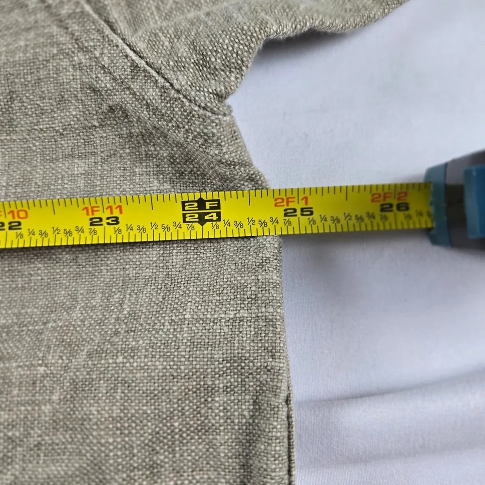 Sostanza Natural Choice Linen‎ Jacket Women's XL Beige Button Front Workwear